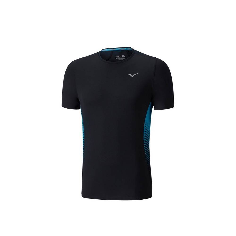 Mizuno Men's AERO 4.0 Running T-Shirts Black (421705-VTS)